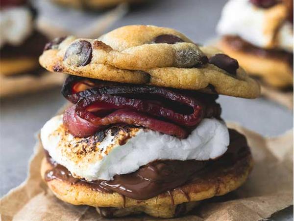 cookie bacon s'mores