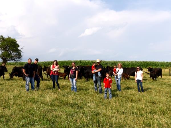 Bucher family with cattle