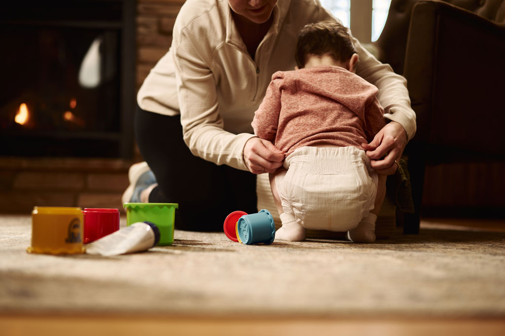 Photo of a parent and baby