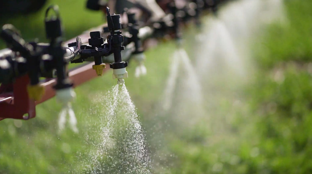 Photo of farm field sprinklers